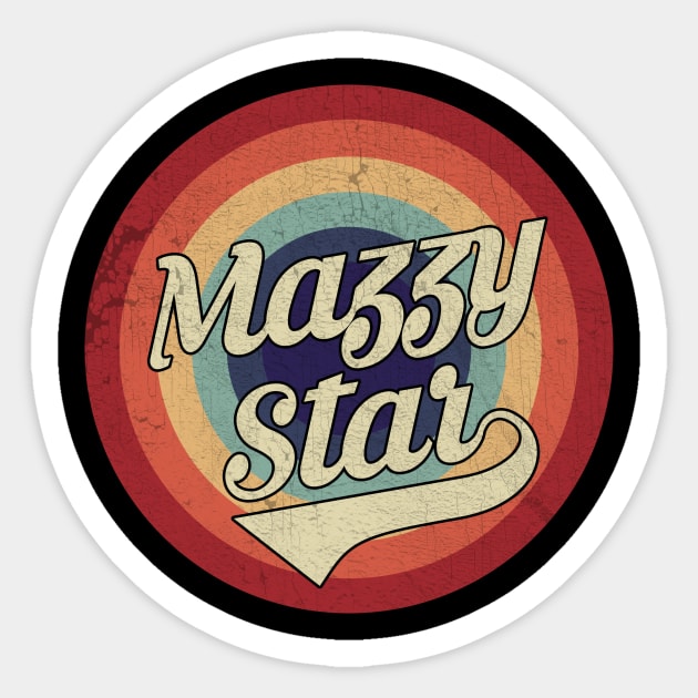 Mazzy Star - Retro Circle Vintage Sticker by Creerarscable